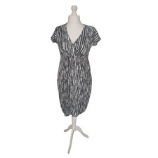 Boden Dress 14 Grey and White