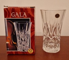 Crystal Vase Gala Royal Crystal Rock Italia Boxed Unused Lead Crystal Vase 7"