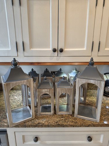 Set wooden lantern bases - 10,