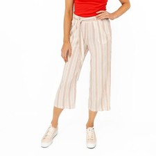 Womens Linen Trousers Stripe