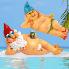 1pair Nudist Garden Gnome Naughty Naked Body Ornament Figurine Statues Gift