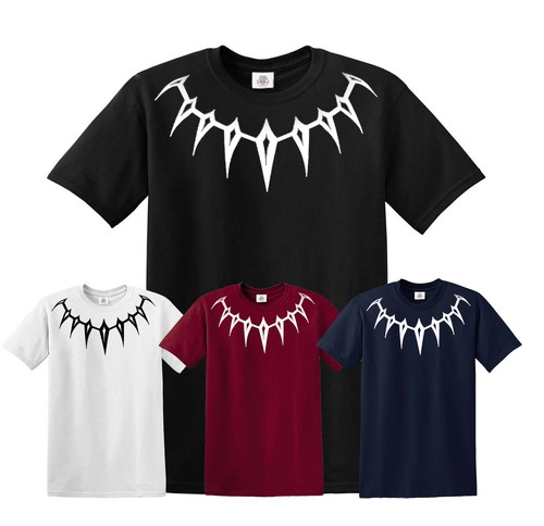 Black panther necklace shirt - black,
