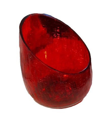 Vintage crackle glass - crackle, slant