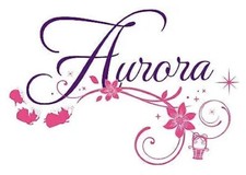 4 Inch Aurora Text Decal Sticker Sparkle Glitter Sleeping Beauty Disney Princess