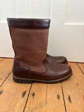 Crew Clothing Brown Leather Fleece Lined Slip On Waterproof Outdoors Boots UK 7