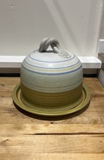 Martin Homer Studio Pottery Cheese Dome and Base Signed Worcestershire