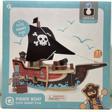 Bee Smart Wooden Pirate Boat