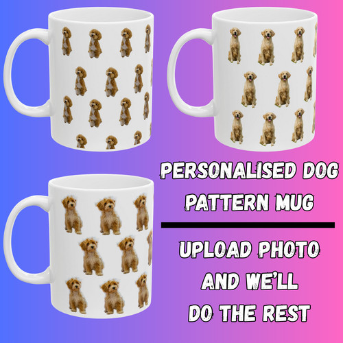 Personalised dog picture mug - personalised,