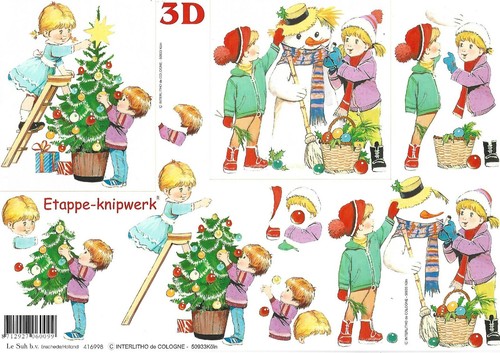 Christmas tree snowman a4 - &,