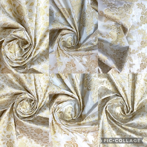 Gold metallic faux silk - metallic,