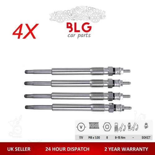 Heater glow plugs - 4x, opel