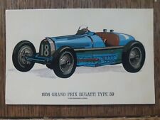 1934 Grand Prix Bugatti Type 59 - Reproduction Postcard. Unposted. 