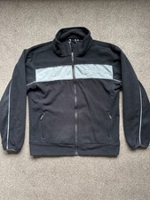 Mercedes-Benz Full Zip Fleece Size Large Black Grey Official Garage Wear