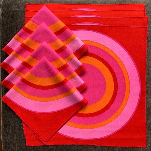 Vintage linen napkins mod - linen,