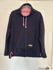 Weird Fish Women’s Dark Blue Macaroni Jumper Sweatshirt Size UK 12