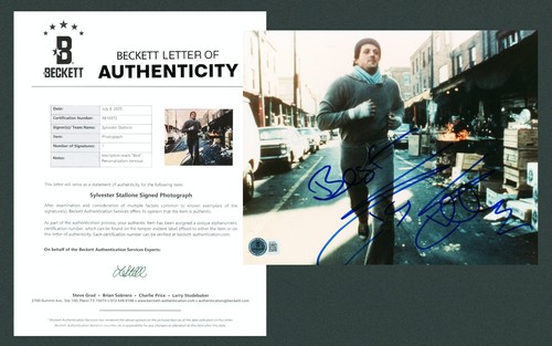 Sylvester stallone signed bas - sylvester,