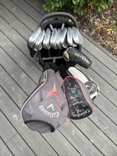 FULL RIGHT HAND MENS CALLAWAY ODYSSEY GOLF SET WITH BIG MAX WATERPROOF STAND BAG