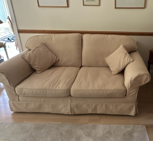 Beige fabric seater sleeper - fabric,