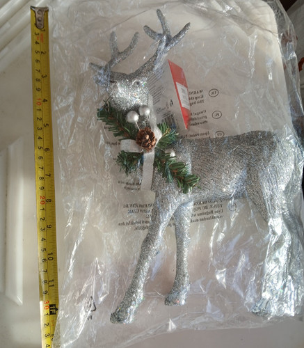 Large silver glitter christmas - large,