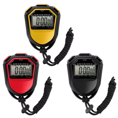 Digital handheld stopwatch lcd - stopwatch,