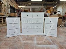 HANDMADE AYLESBURY 3 PIECE SET IN WHITE , MANY COLOURS  (NOT FLATPACKED)