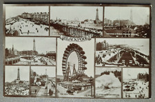 Postcard Blackpool Multiview,Lancashire,Tram,Tower,Great Wheel,RP. c1910