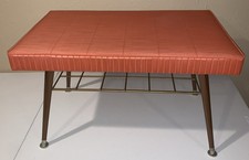 Vintage Orange Vinyl Sofa