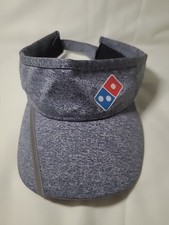 Domino’s Pizza Work Visor Hat Cap Gray Adjustable Domino’s Gear Uniform-New 