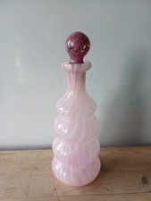 Vintage Pink Swirl Art Glass