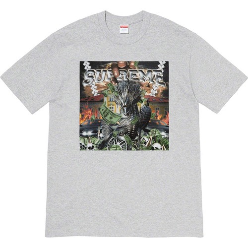 Supreme dragon tee heather - dragon,