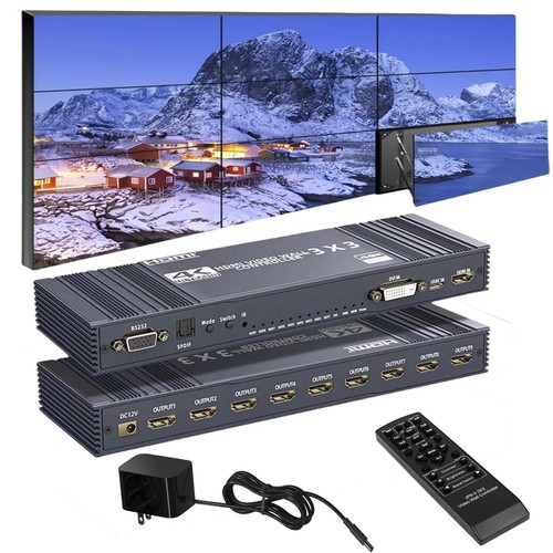 3x3 hdmi dvi usbc - 4k, hdmi/dvi/usbc