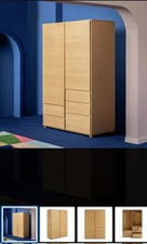 Habitat 60 Hana 2 Door 5 Drawer Wardrobe - Oak RRP £895