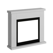 Tagu Frode Fireplace Frame Pure White  Freestanding Frame Mantel - Damaged Frame