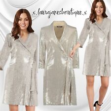 Roman size 18 Silver Sequin Party Tuxedo Dress ,Wedding Guest, Christmas,