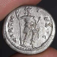 Eastern Mint Denarius Ancient Roman Empire Silver Coin 194AD VIRTVTE AVG Emesa