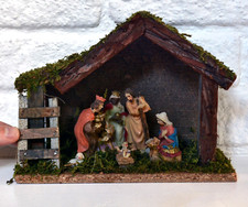 Xmas Nativity Set, Boxed. Complete Christmas Stable Scene + Figures. Christmas