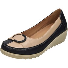 Ladies low wedge - heel, court