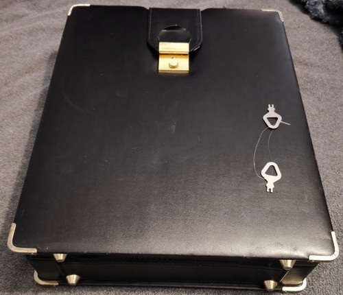 Vintage black hard attache - vintage,