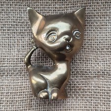 Vintage Brass Cat Figurine