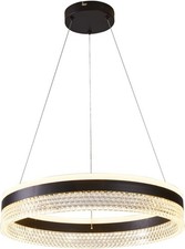 Ø50cm LED Pendant Light for Auction Dimmable 3-Colour Remote & App Control Black