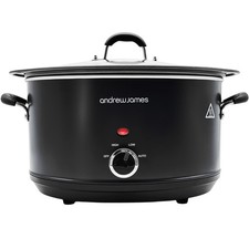 Slow Cooker 6.5 Litre with Aluminium Bowl for Use on Hob, 3 Setting Andrew James