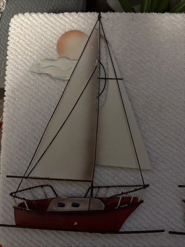 Vintage sail boat metal - vintage,