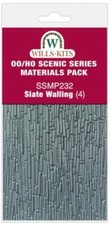 Wills SSMP232 Slate Walling approx 130x75x2mm Plastic Sheets (Pk4)