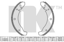 Brake Shoe Set Rear Fits
