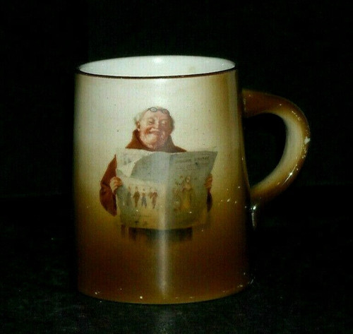 Transfer ware monk mug - ware,