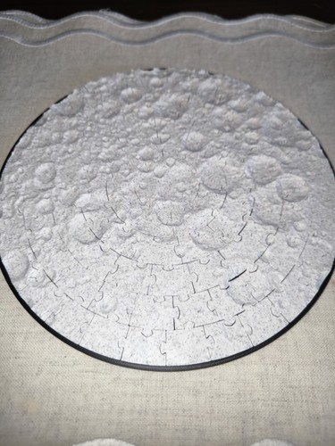 Textured moon jigsaw puzzle - textured,