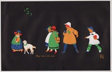 Vintage Set of 4 Jenny Oliver Dick A4 1950’s Nursery Rhyme Prints New Old Stock