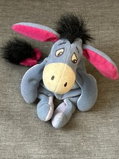 2997 EEYORE WINNIE THE POO VINTAGE DISNEY MINI BEAN BAG 9" PLUSH BEANIE FIGURE