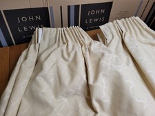 John Lewis MTM W455 x 132cm Villa Nova Twyford Pencil Pleat Curtains RRP £670