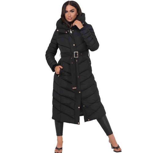 Women long puffer coat - long,